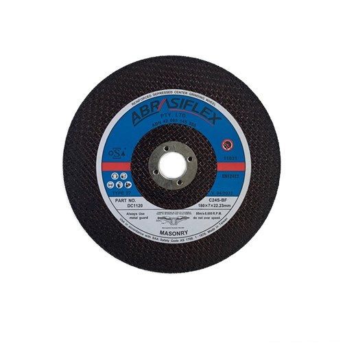 Abrasiflex DC1120 Depressed Centre Masonry Grinding Wheels 180 x 7 x 22 C24S