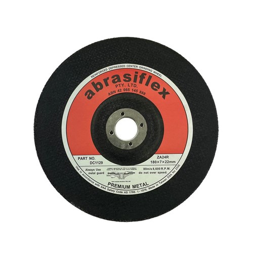Abrasiflex DC1129 Depressed Centre Metal Grinding Wheels 180 x 7 x 22 AZ24R