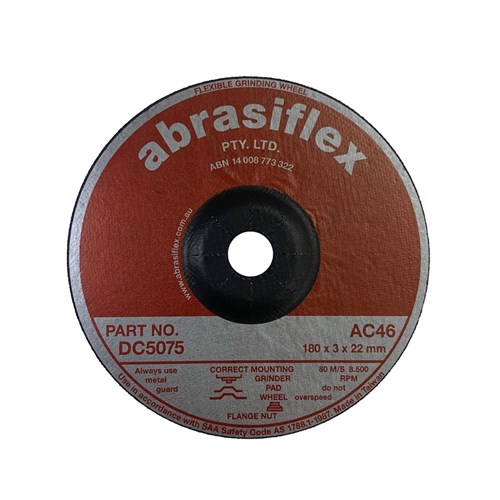 Abrasiflex DC5075 Depressed Centre Flexible Grinding Wheels 180 x 3 x 22 AC46