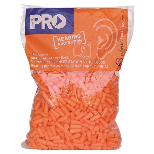 EAR PLUG PROCHOICE REFILL 500PR/BAG EAR PLUG PROCHOICE REFILL 500P