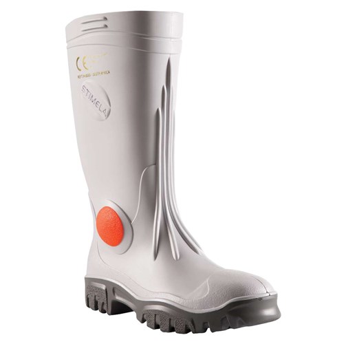 EXECUTIVE GUMBOOT WITH TOECAP - WHITE
