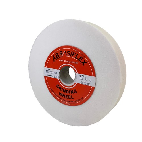 Abrasiflex GW2506 STRAIGHT BENCH GRINDING WHEELS - FOR GRINDING TOOL STEEL  T1 150 x 25 x 25.4 9A80LV