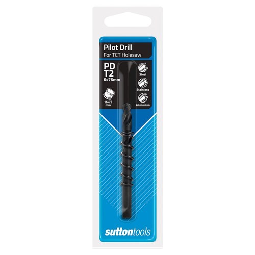 SUTTON DRILL H117 PILOT HSS W/EJECTION SPRING 6.0 X 76MM