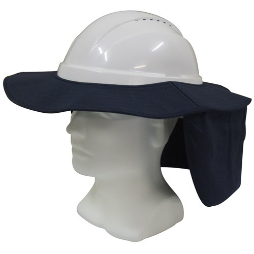 MAXISAFE HAT BRIM WITH NECK FLAP - WHITE