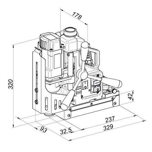 HOLEMAKER PRO35 MAGNETIC BASE DRILL. WITH PERMANENT MAGNET SYSTEM