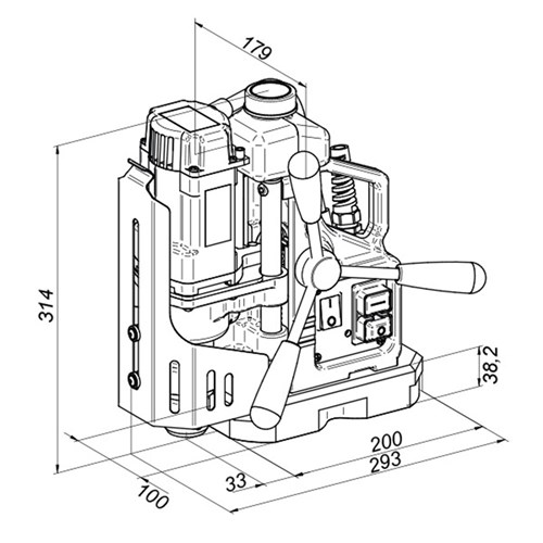 HOLEMAKER PRO35 MAGNETIC BASE DRILL. WITH SPECIAL 3MM MINIMUM WALL THICKNESS ELECTRO