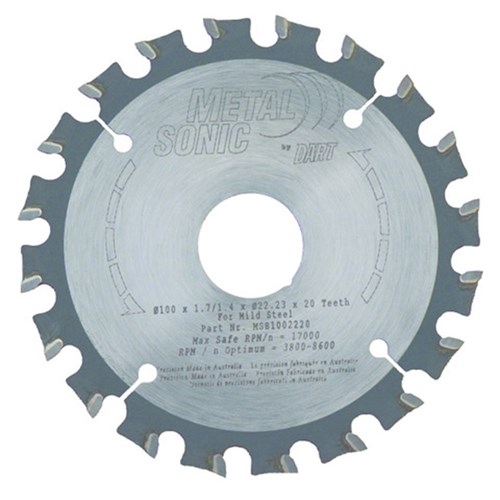 DART METALSONIC SAW BLADE  100mm X1.7mm X 1.4mm X 16mm X 20T