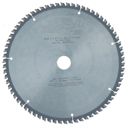 DART 180mm X 1.9 X 1.6 X 20 x T/CHIP 70TCT SAW BLADE
