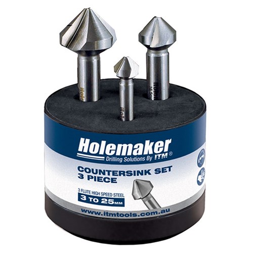 HOLEMAKER COUNTERSINK SET - 3 PIECE, 10-25MM