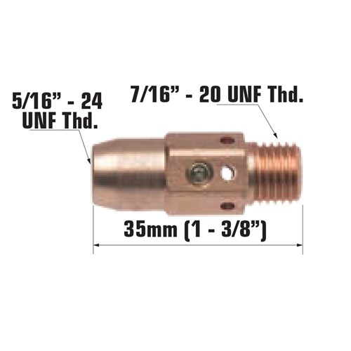 TWECO STYLE 5 GAS DIFFUSER COPPER (55H) SUITS 15H CONTACT TIP 25CT NOZZLE