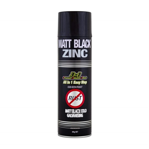 MATT BLACK ZINC AEROSOL 400G 3 IN 1