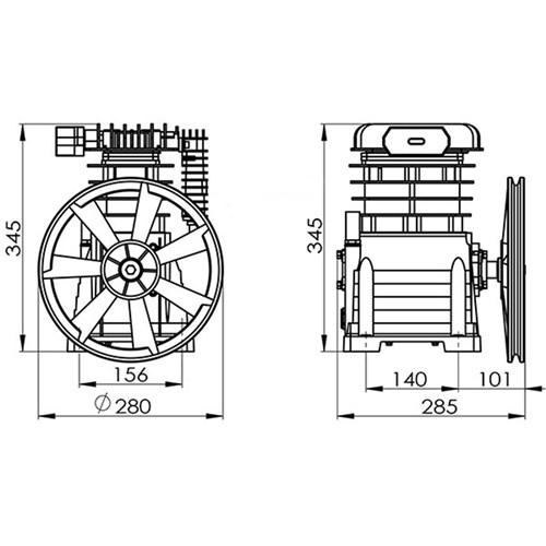 COMPRESSOR PUMP 3HP SINGLE CYLINDER