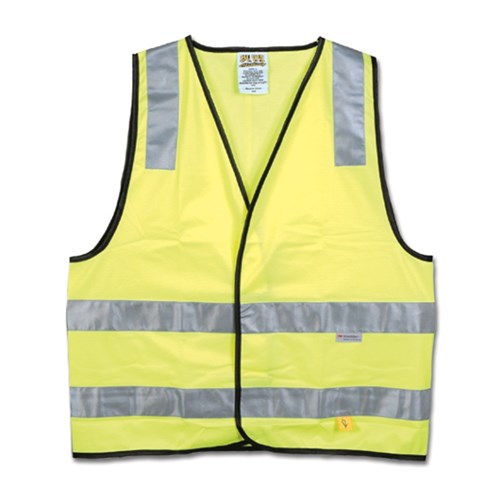 HI-VIS YELLOW SAFETY VEST - DAY/NIGHT USE - 2XLARGE